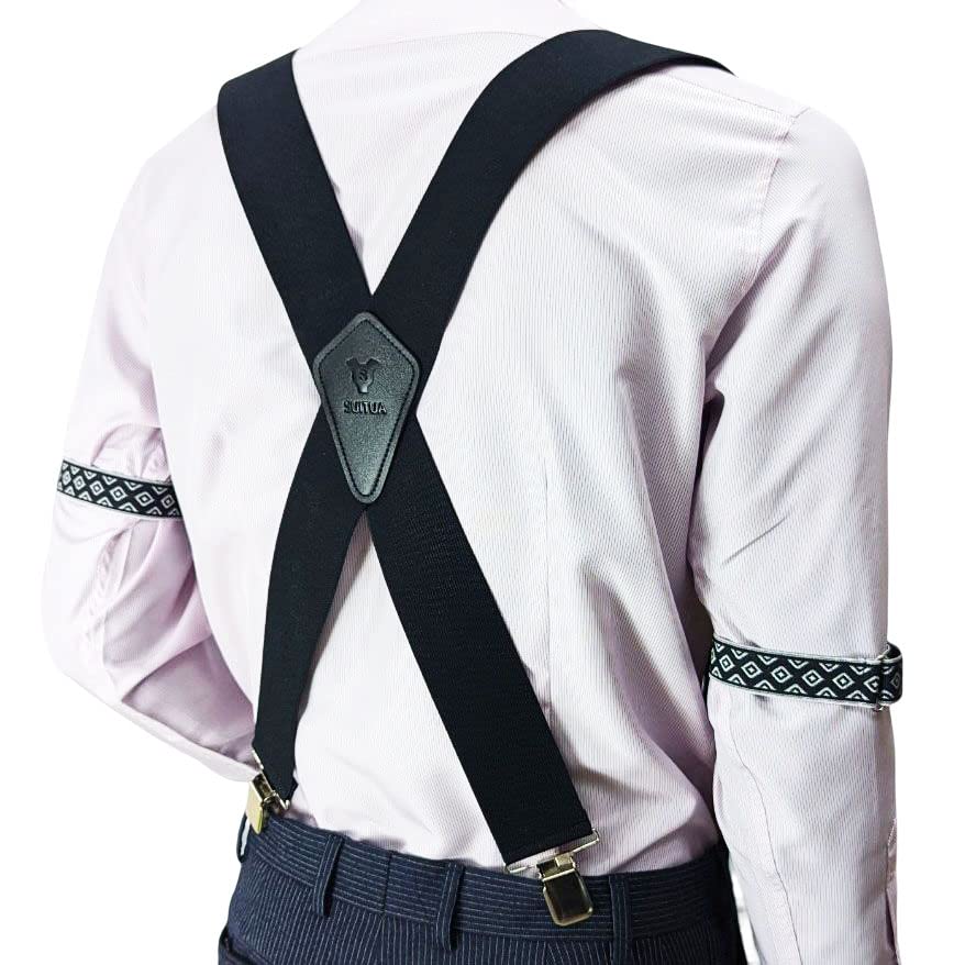 Heavy Duty X-Back Suspenders 2" (Black)