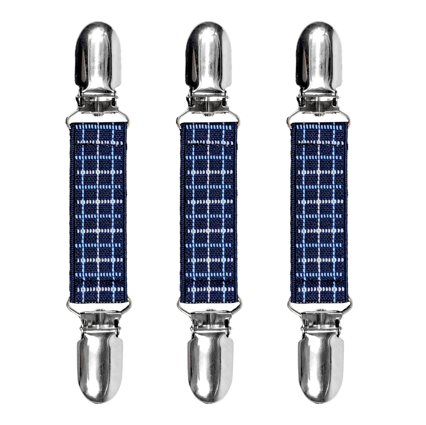 Glove Clips (3-Pack) (Navy Matrix Weave, 3/4 inch)