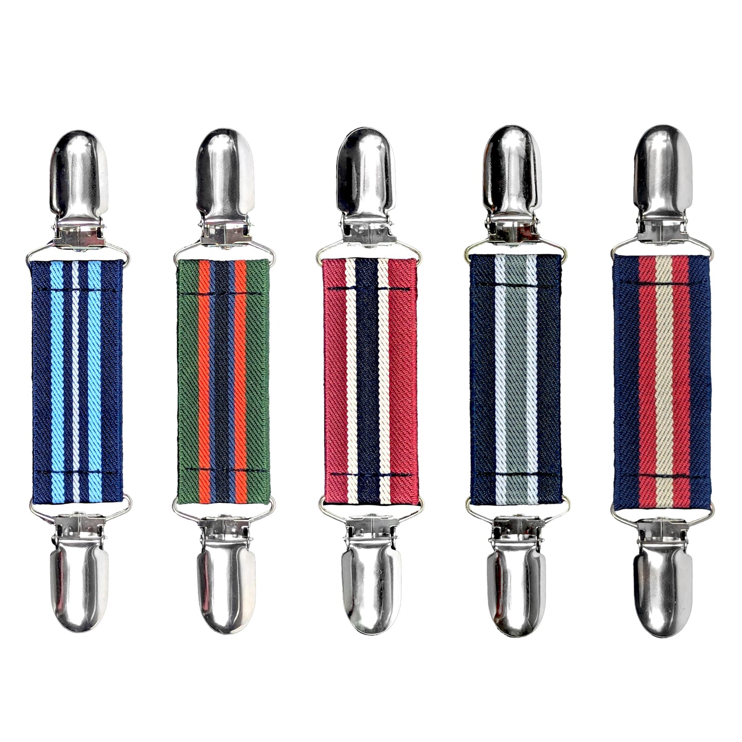 Glove Clips (5-Pack) (Classic Stripes-5pcs, 1 inch)