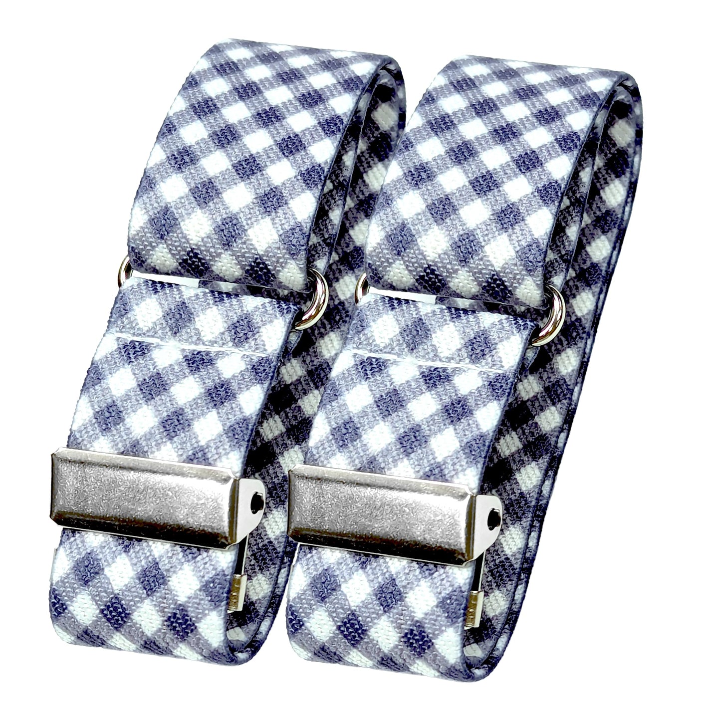 Classic Sleeve Garters (Tartan Blue, 1 inch)