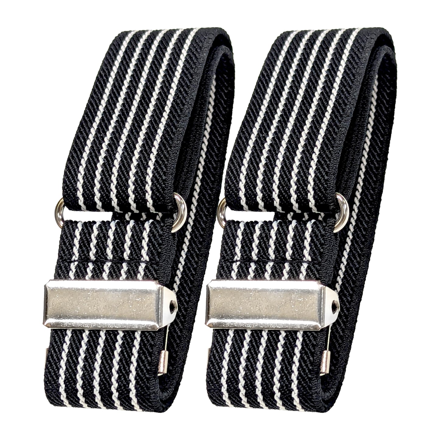 Classic Sleeve Garters (Black 5 White, 1 inch)