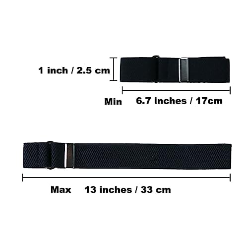 Classic Sleeve Garters (Red Gray Grain, 1 inch)