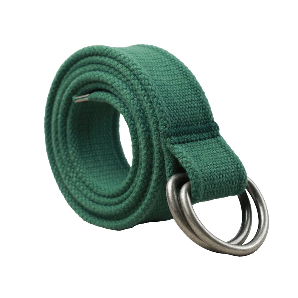 Canvas D-Ring Belt 1½" (Deep Green)