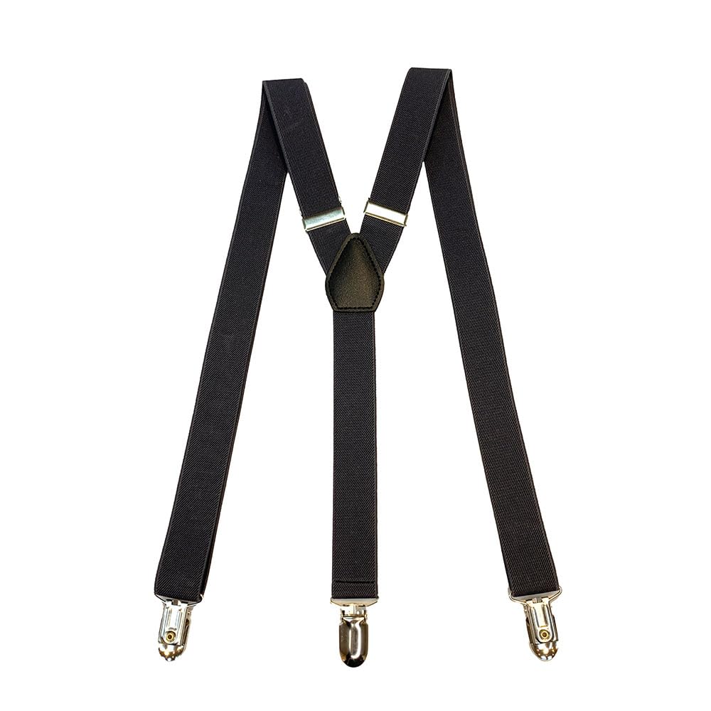 Y-Back Suspenders 1" (Black)