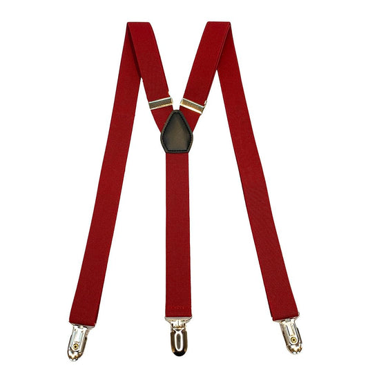 Y-Back Suspenders 1" (Dark red)