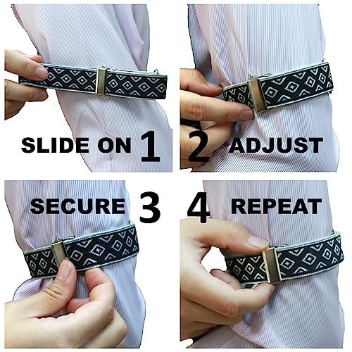 Classic Sleeve Garters (Brown Rolling Texture, 3/4 inch)