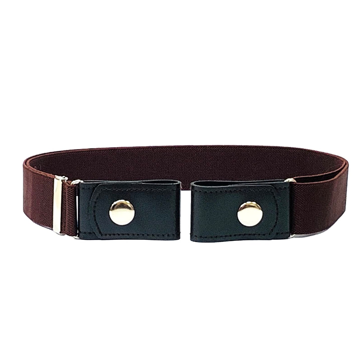 No Buckle Elastic Belt (Brown, Waist 30"-52")