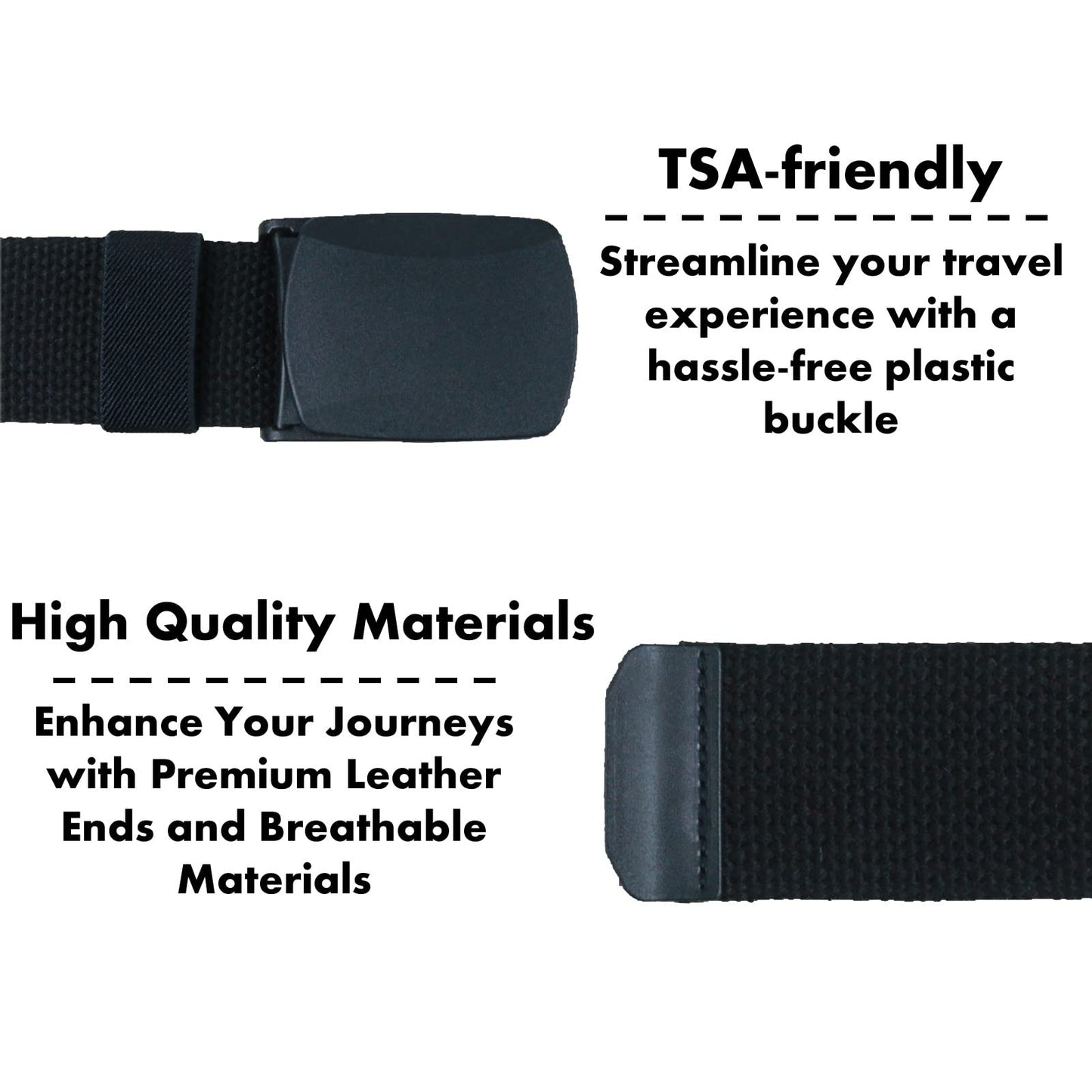 Military Tactical Belt (40 inch, Black)
