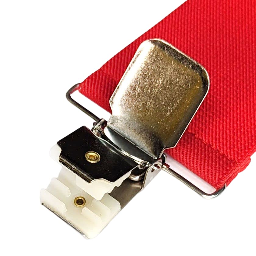 Heavy Duty X-Back Suspenders 2" (Red)