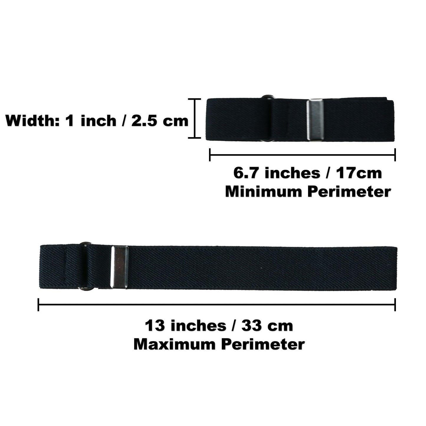 Classic Sleeve Garters (Aqua Blue, 1 inch)
