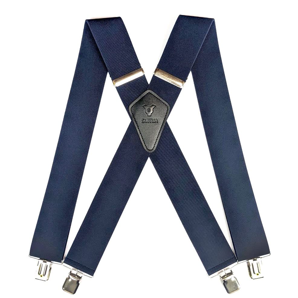 Heavy Duty X-Back Suspenders 2" (Navy)