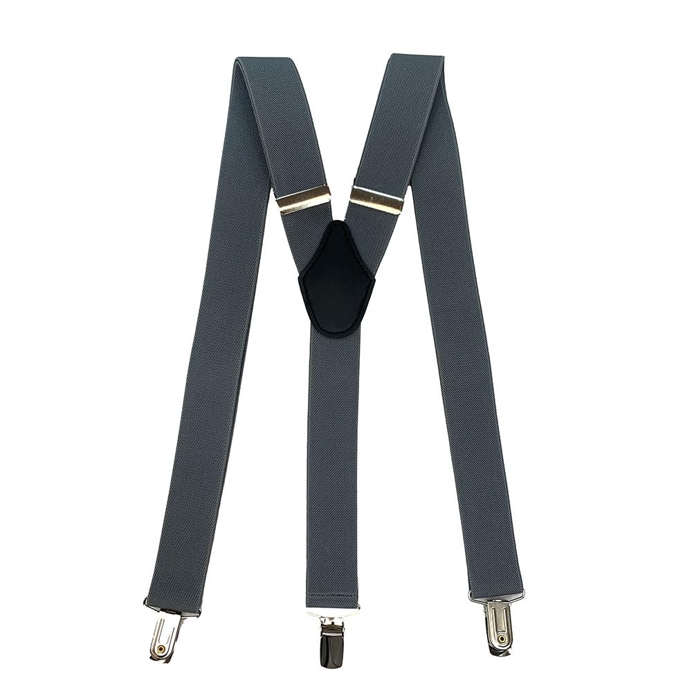 Y-Back Suspenders 1¼" (Gray)