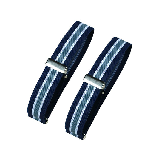 Classic Sleeve Garters (Blue Whie Gray, 1 inch)