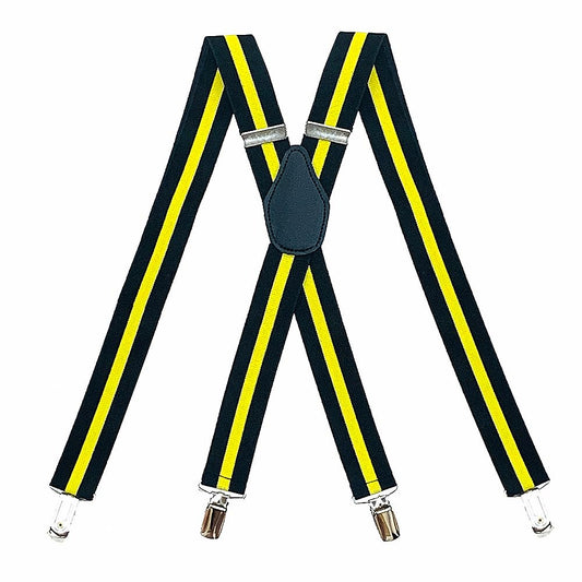 X-Back Suspenders 1¼" (Black Yellow Black)