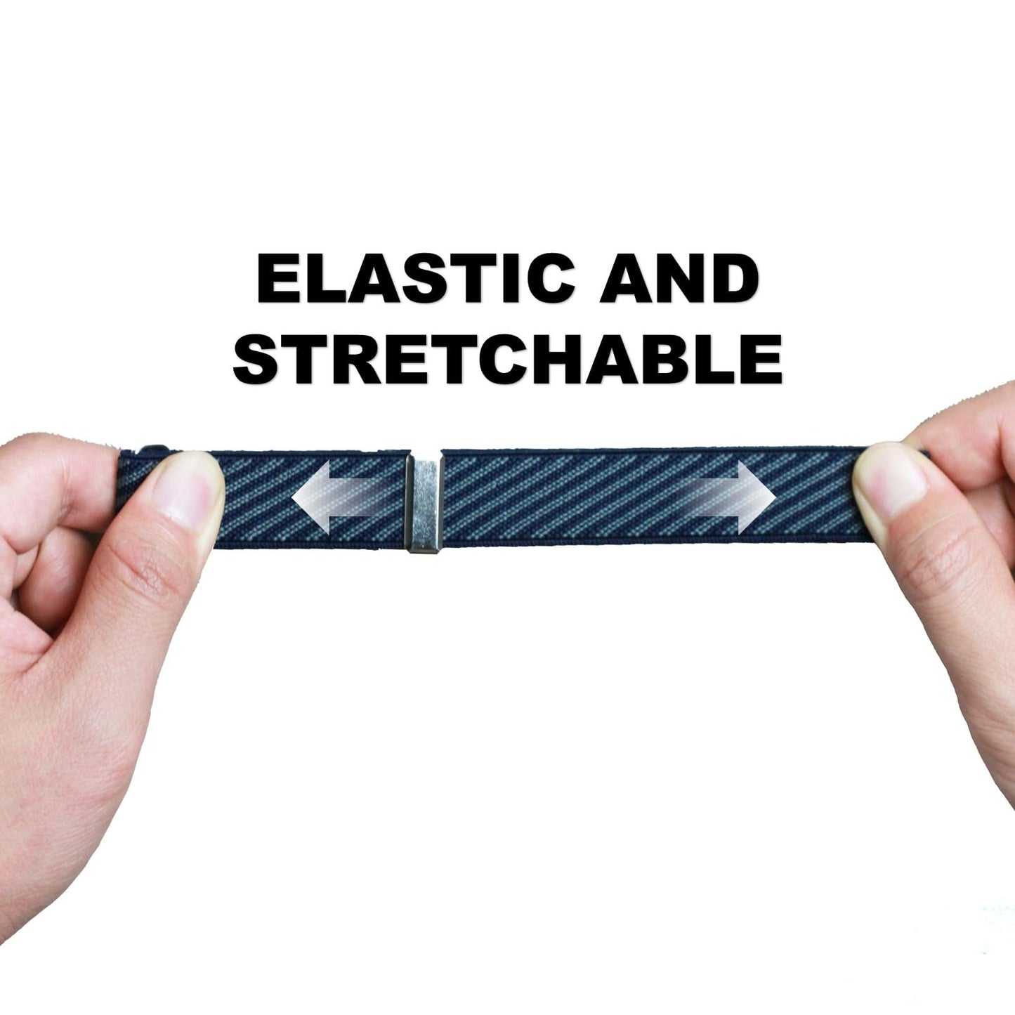 Classic Sleeve Garters (Blue Gray Grain, 3/4 inch)