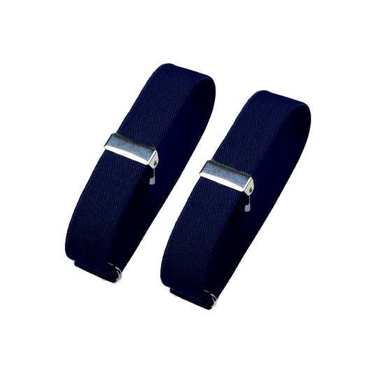 Classic Sleeve Garters (Navy, 1 inch)