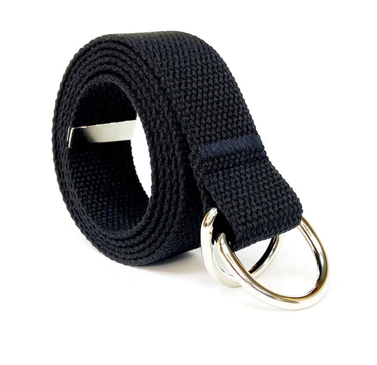 Canvas D-Ring Belt 1¼" (Black)