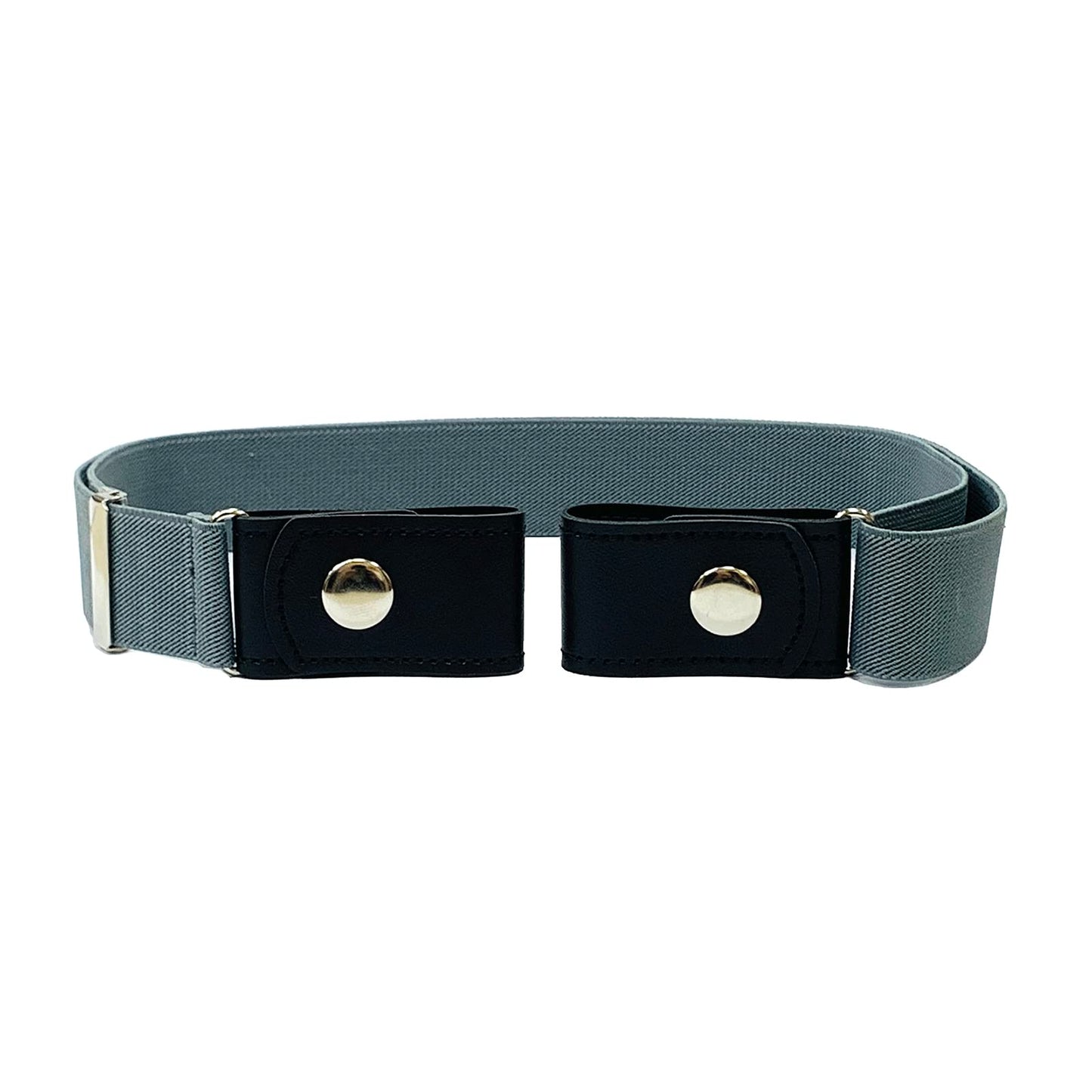 No Buckle Elastic Belt (Gray, Waist 22"-37")