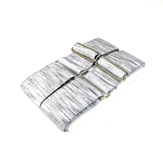 Classic Sleeve Garters (Gray Horizontal Stripes, 1 inch)