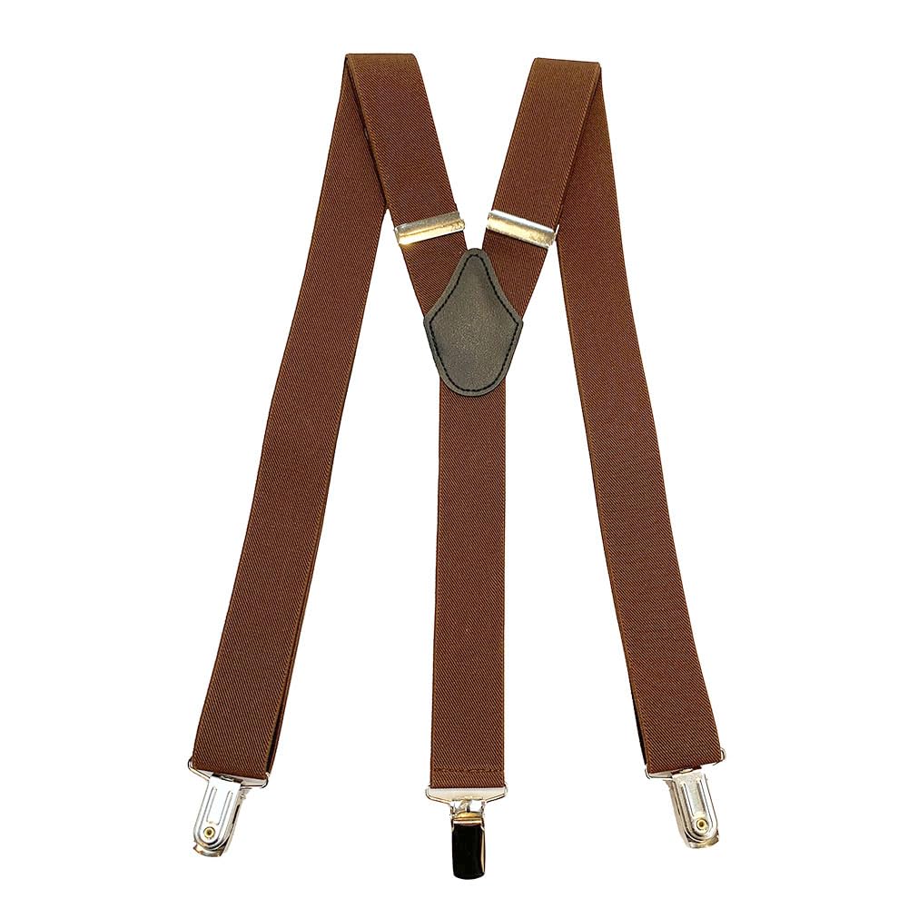 Y-Back Suspenders 1¼" (Brown)