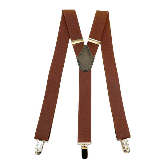 Y-Back Suspenders 1¼" (Brown)