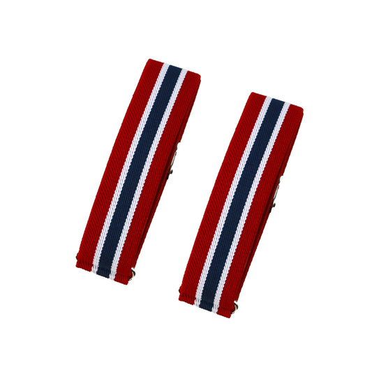 Classic Sleeve Garters (Red White Black, 1 inch)