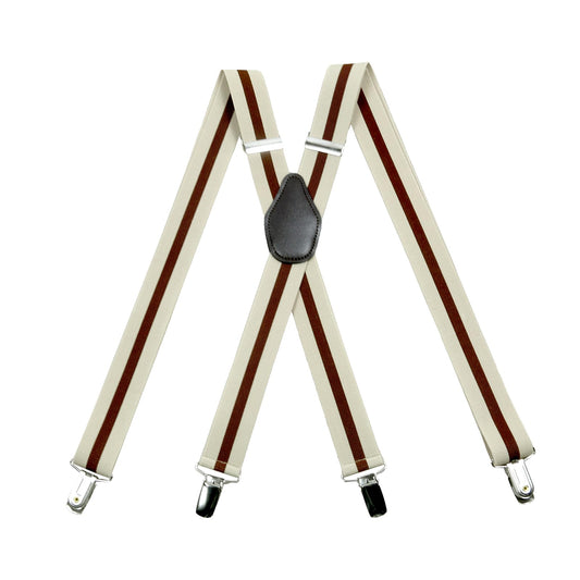 X-Back Suspenders 1¼" (khaki brown khaki)