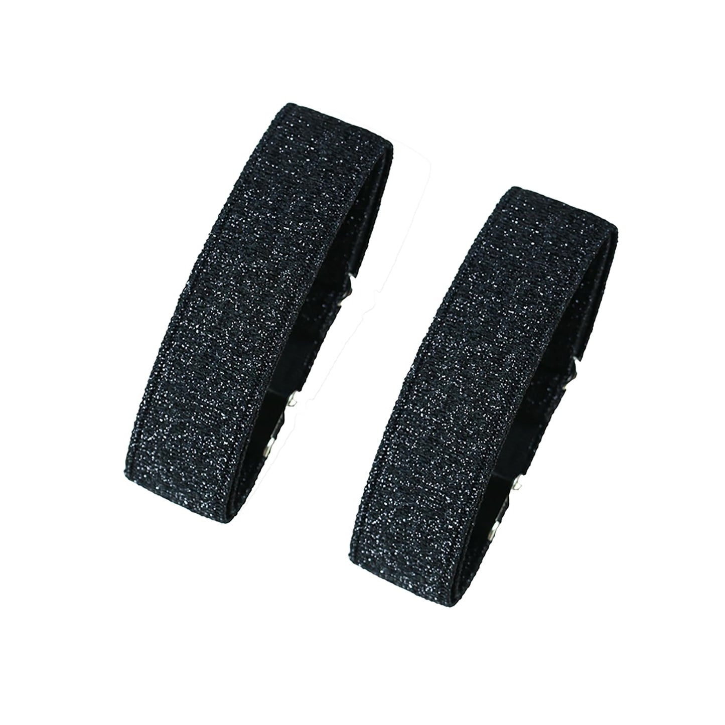 Classic Sleeve Garters (Black Glitter, 1 inch)