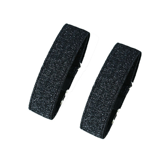 Classic Sleeve Garters (Black Glitter, 1 inch)