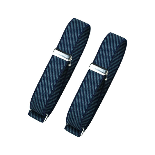 Classic Sleeve Garters (Blue Gray Grain, 3/4 inch)