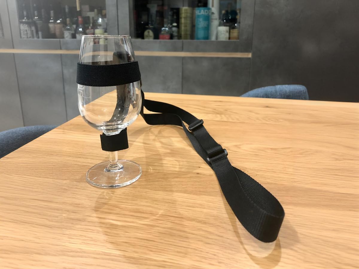 Wine Glass Holder Lanyard (Black)