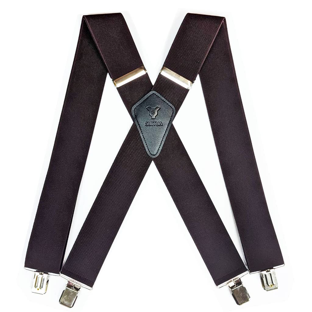 Heavy Duty X-Back Suspenders 2" (Brown)