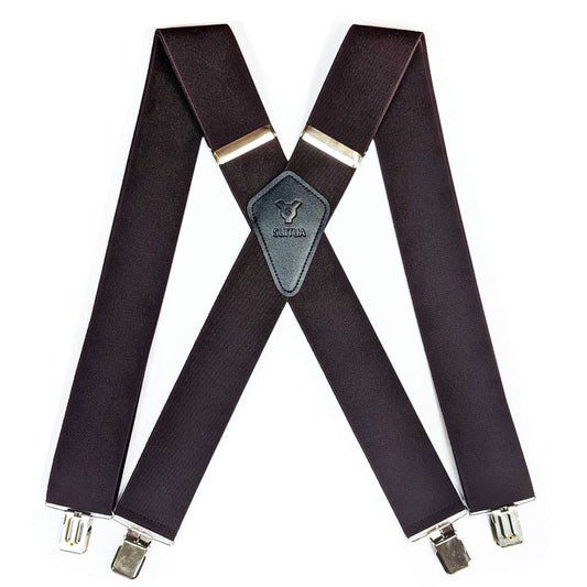 Heavy Duty X-Back Suspenders 2" (Brown)