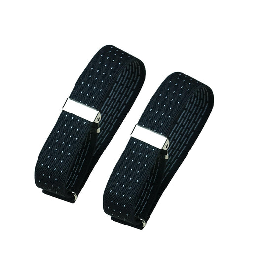 Classic Sleeve Garters (Black White Dot, 1 inch)