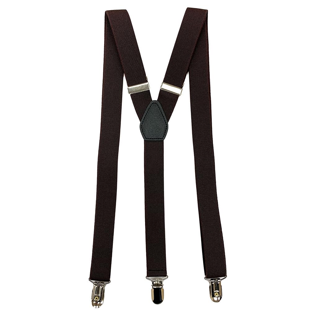 Y-Back Suspenders 1" (Brown)