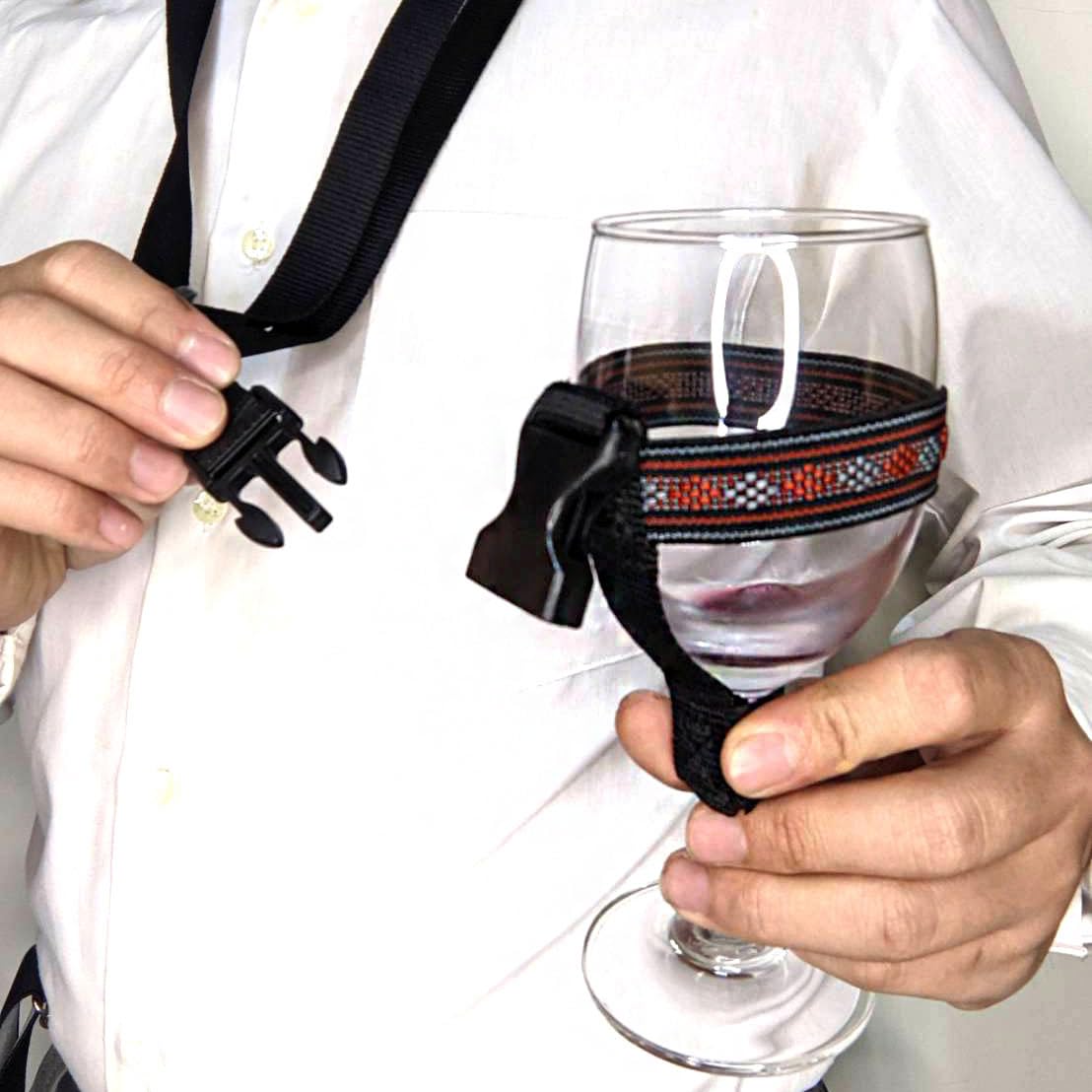 Wine Glass Holder Lanyard (Black)