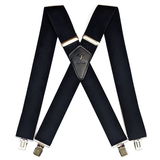 Heavy Duty X-Back Suspenders 2" (Black)