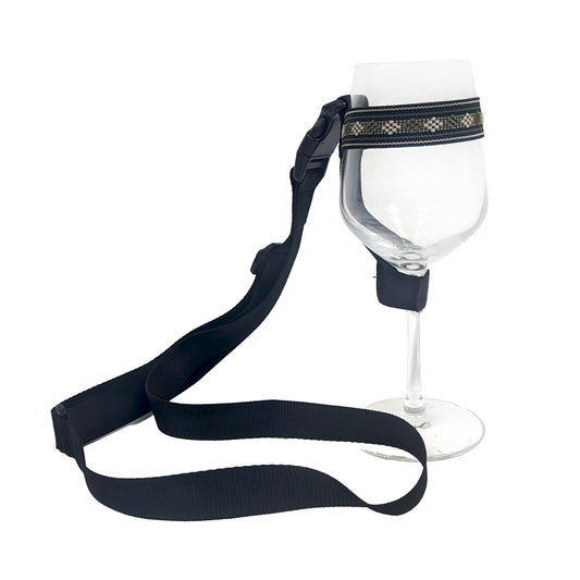 Wine Glass Holder Lanyard (Green Plaid)
