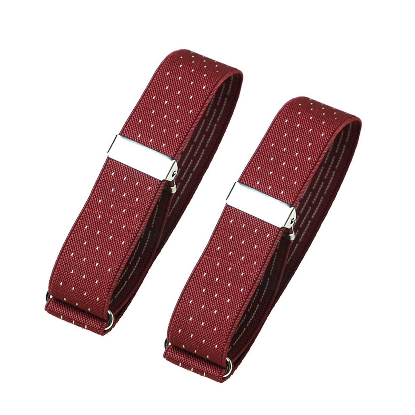 Classic Sleeve Garters (Red Khaki Dot, 1 inch)