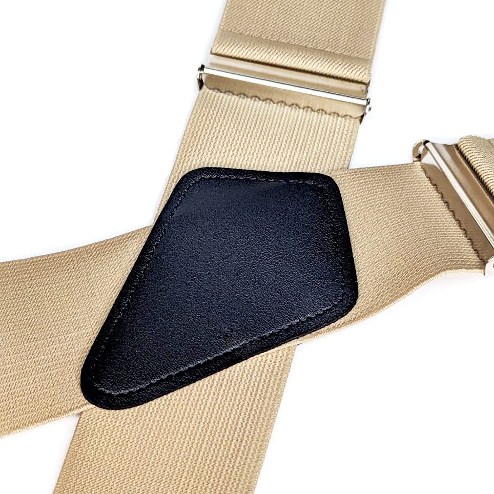 Heavy Duty X-Back Suspenders 2" (Khaki)