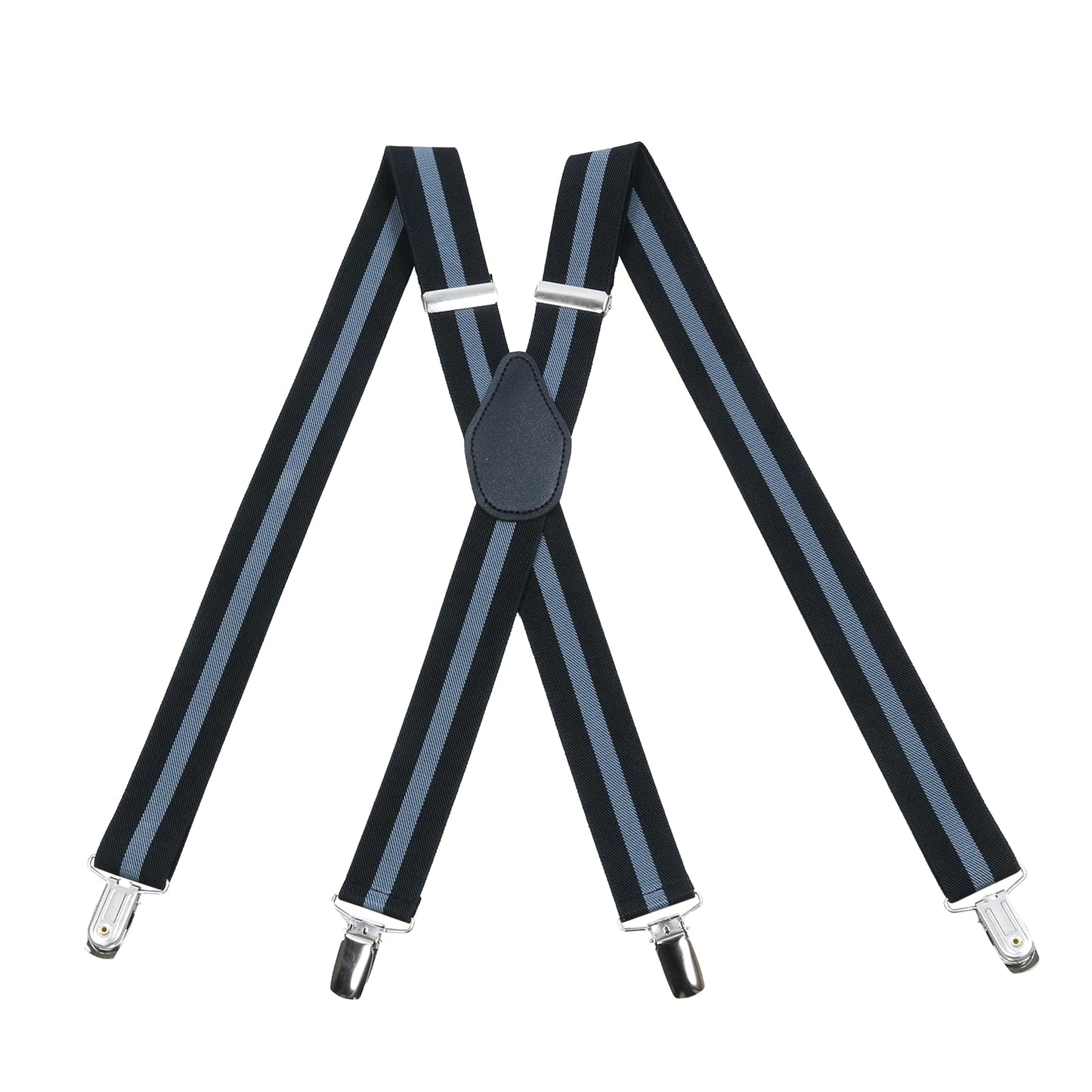 X-Back Suspenders 1¼" (black gray black)
