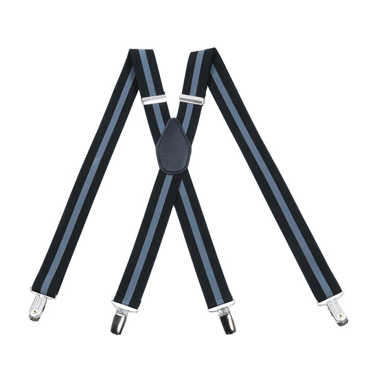 X-Back Suspenders 1¼" (black gray black)