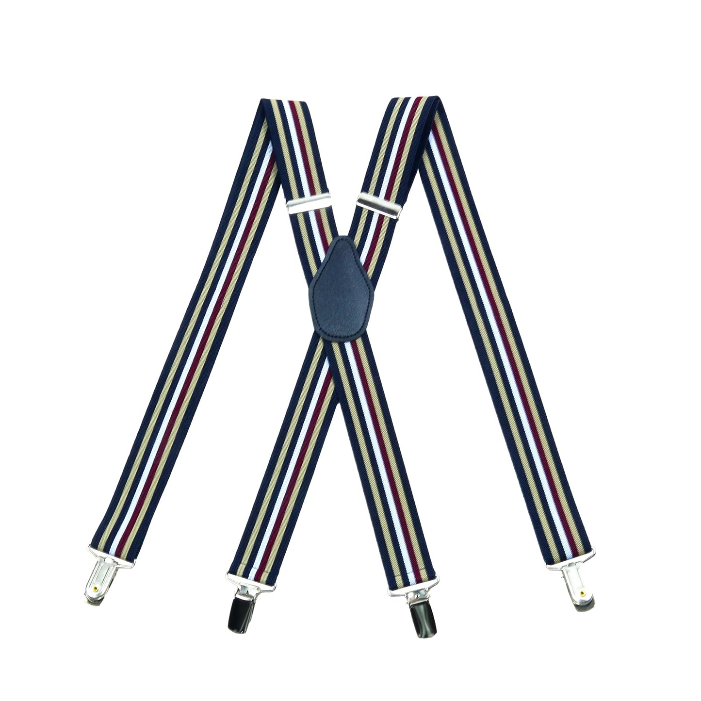 X-Back Suspenders 1¼" (navy khaki red white)