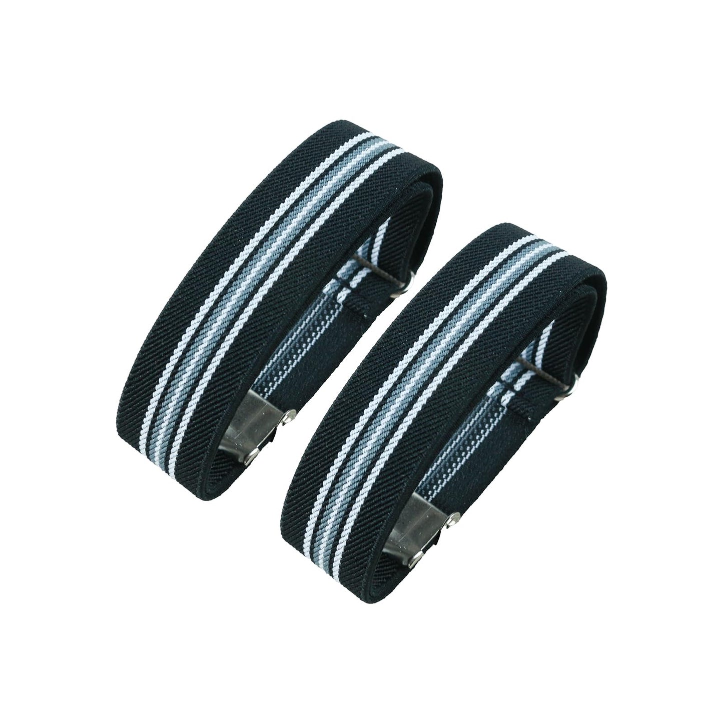 Classic Sleeve Garters (Black White Black Gray White, 1 inch)