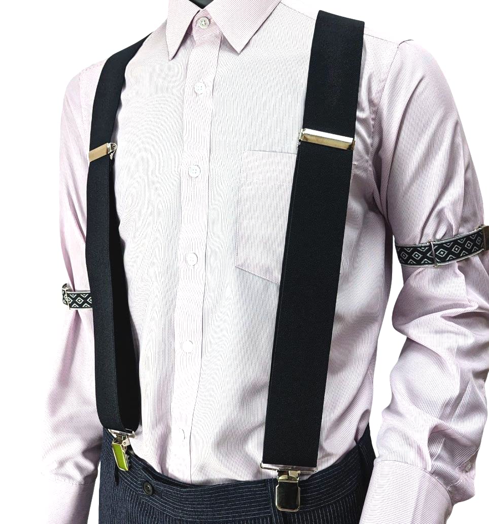 Heavy Duty X-Back Suspenders 2" (Black)
