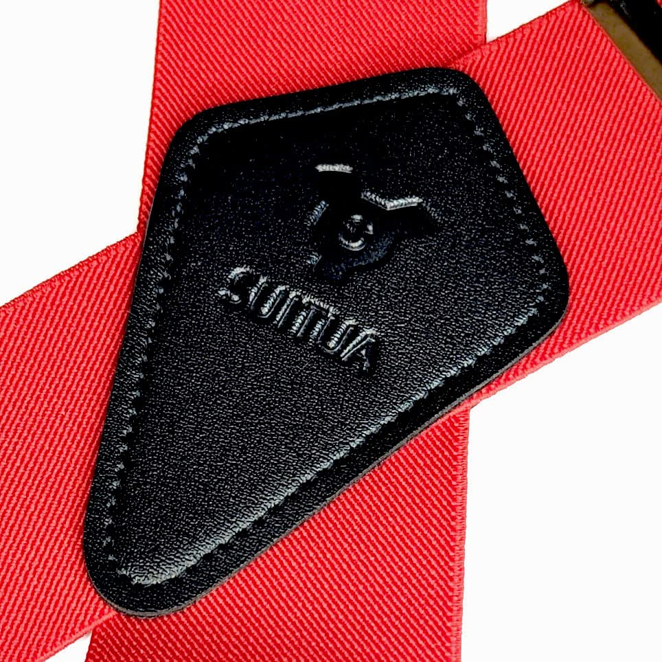 Heavy Duty X-Back Suspenders 2" (Red)