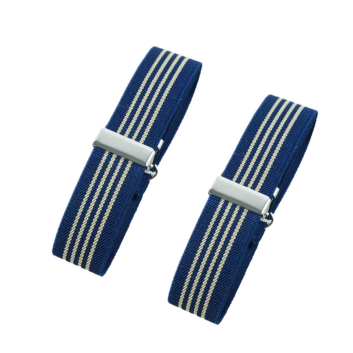 Classic Sleeve Garters (Blue Four Khaki Big, 1 inch)