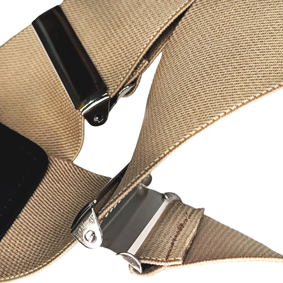 Heavy Duty X-Back Suspenders 2" (Khaki)
