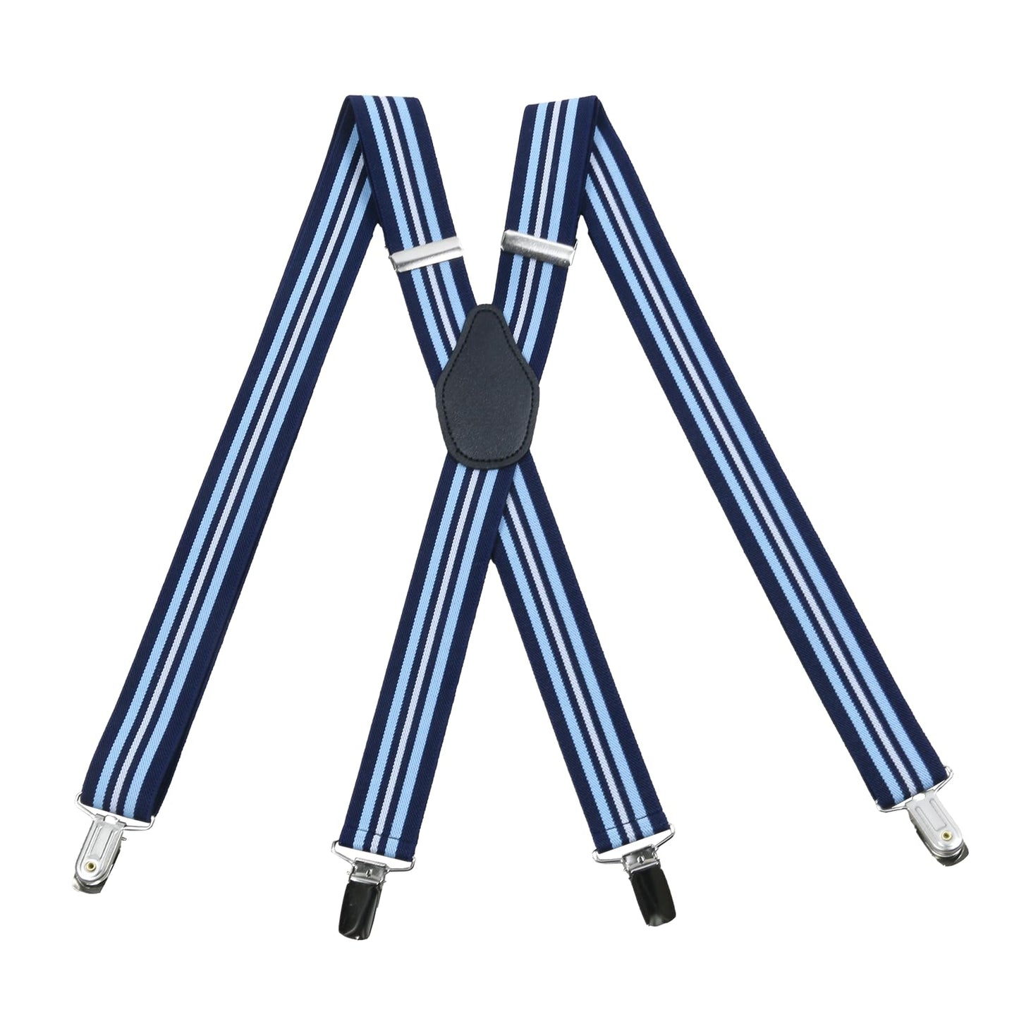 X-Back Suspenders 1¼" (navy white navy)