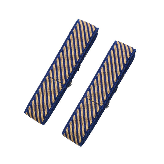 Classic Sleeve Garters (Blue Orange Grain, 3/4 inch)